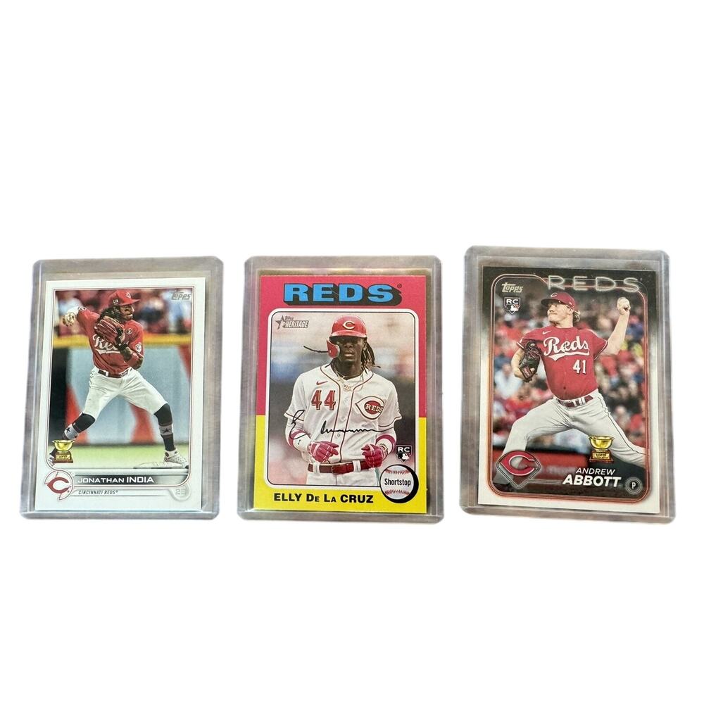 2024 Topps Heritage Elly De La Cruz RC Cincinnati Reds #473 Plus India & Abbot